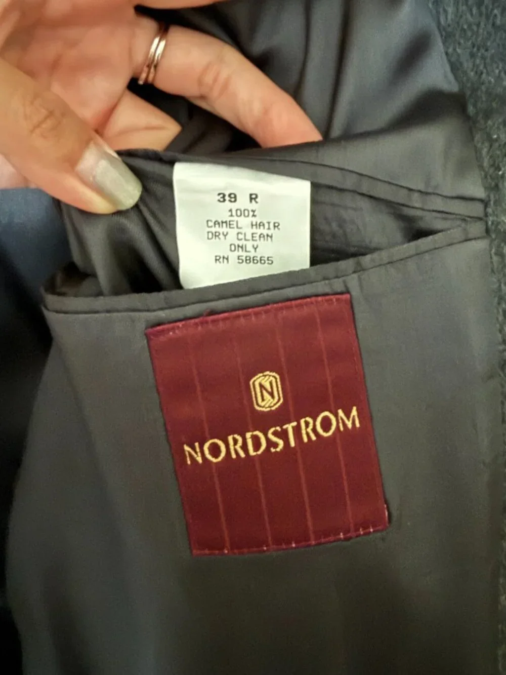 Nordstrom x Loro Piana Gray Worsted Camelhair Blazer 39R